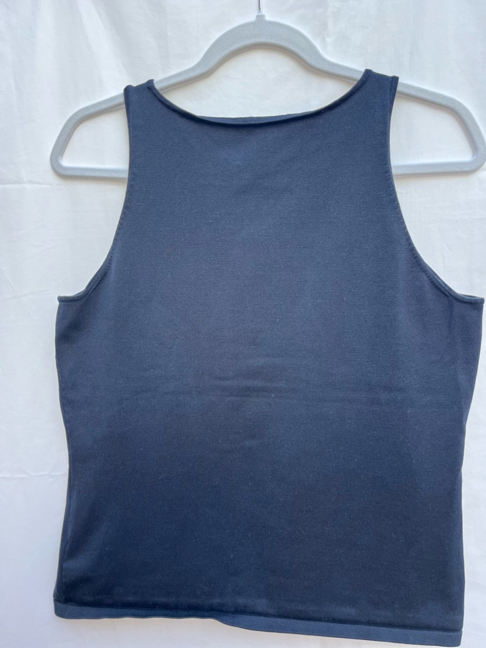 Vintage Ralph Lauren Navy Blue Tank Top with White RL Crest - Picture 3 of 6